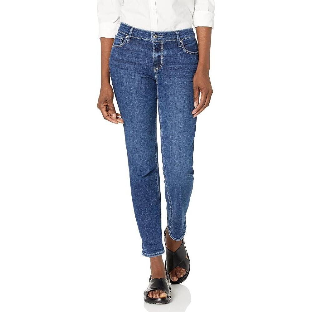 PAIGE Brigitte Jeans Women‎ 29 Blue Lian Distressed Slim Boyfriend Raw Hem Denim